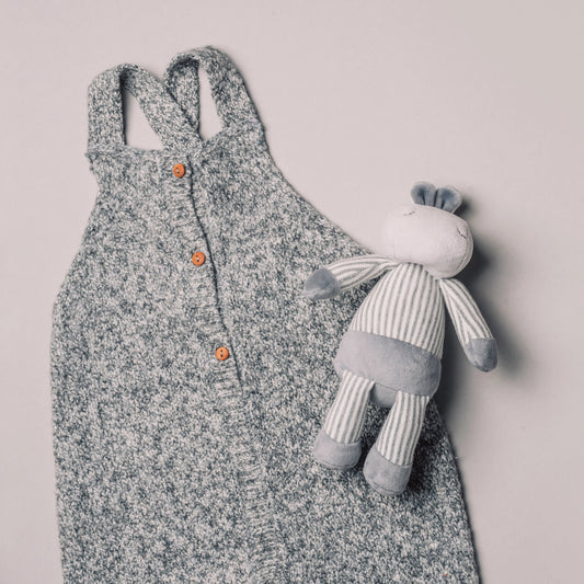 Gray Knit Baby Romper
