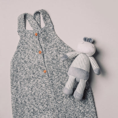 Gray Knit Baby Romper