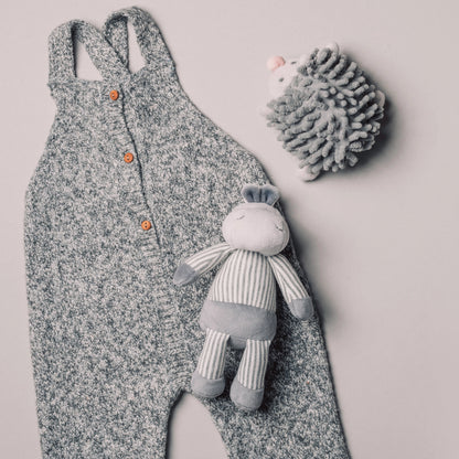 Gray Knit Baby Romper