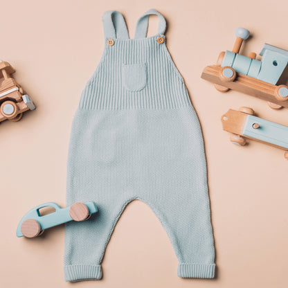 Cozy Knit Baby Boy Overall