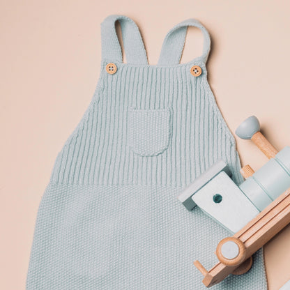 Cozy Knit Baby Boy Overall
