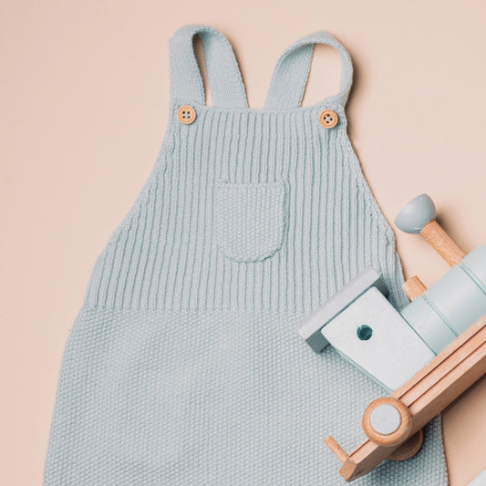 Cozy Knit Baby Boy Overall