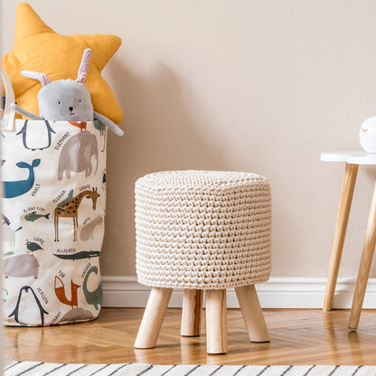 Cozy Crocheted Kids Stool