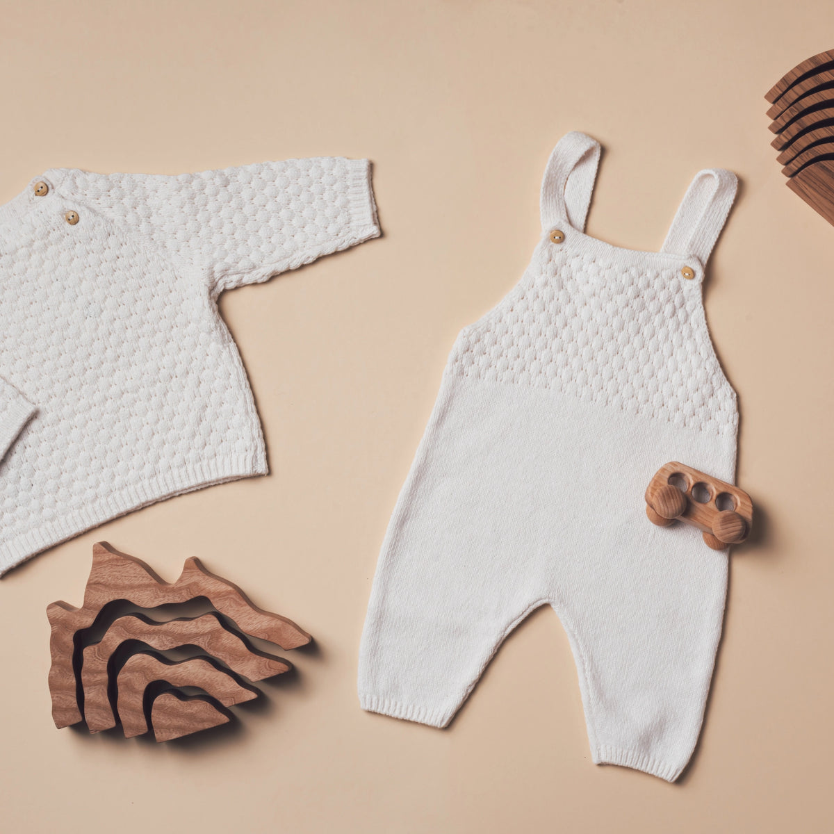 White Knit Baby Set
