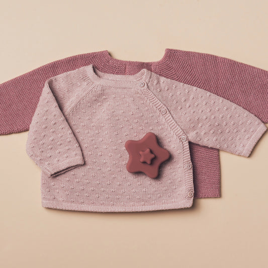 Pink Knit Baby Cardigan