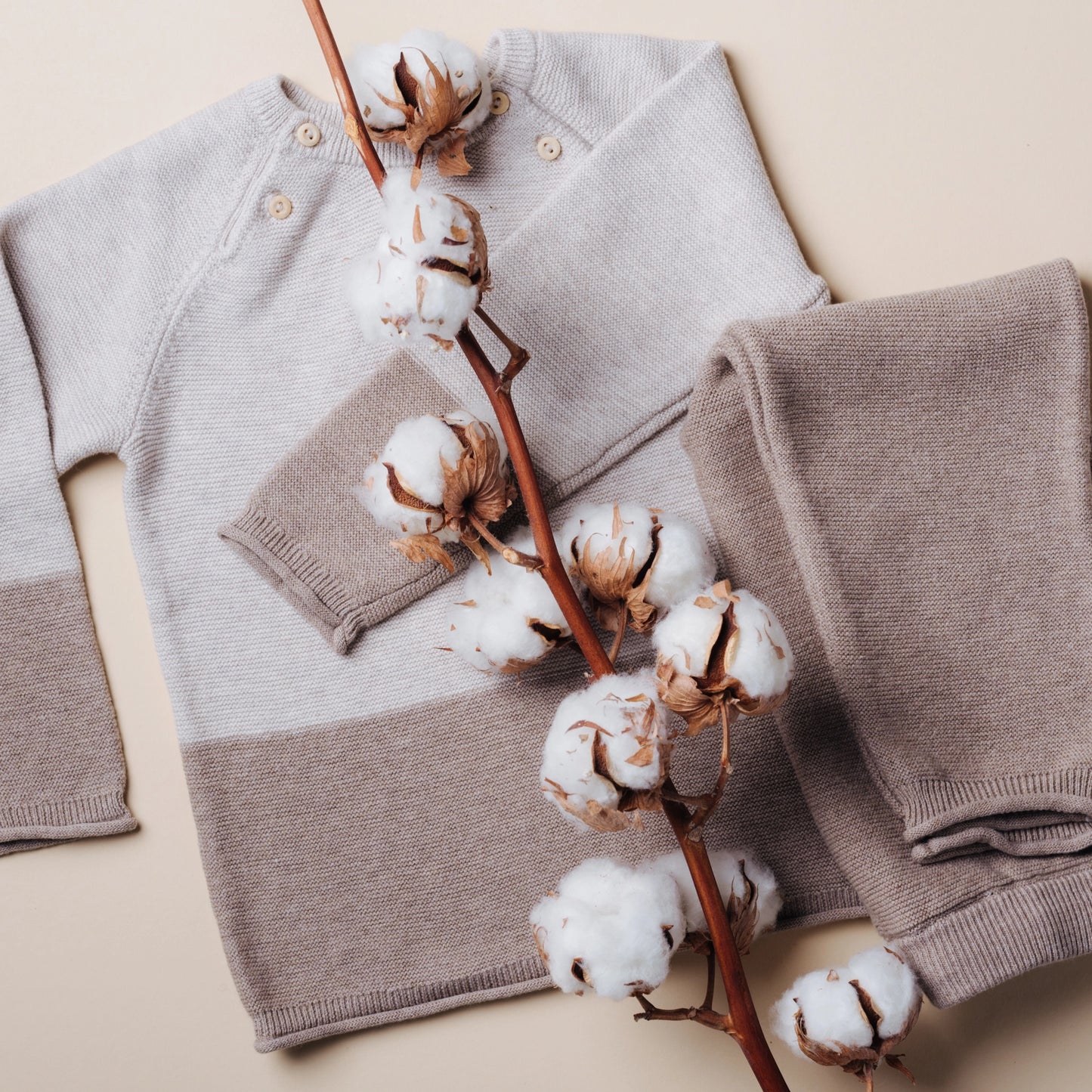 Two-Tone Baby Sweater