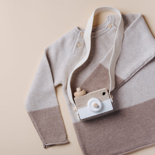 Two-Tone Baby Sweater